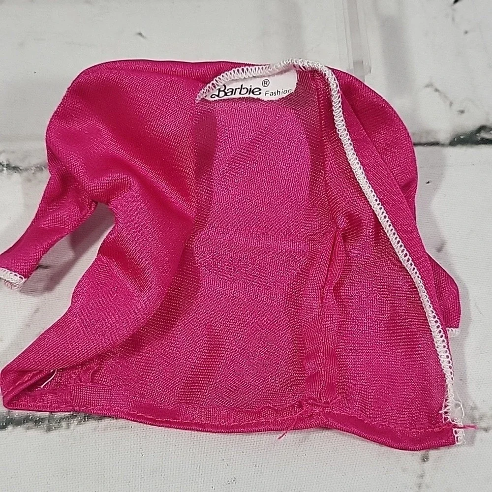 Vintage 90s‎ Barbie Doll Clothes Lot Of Tops Bandana Western Pink Satiny